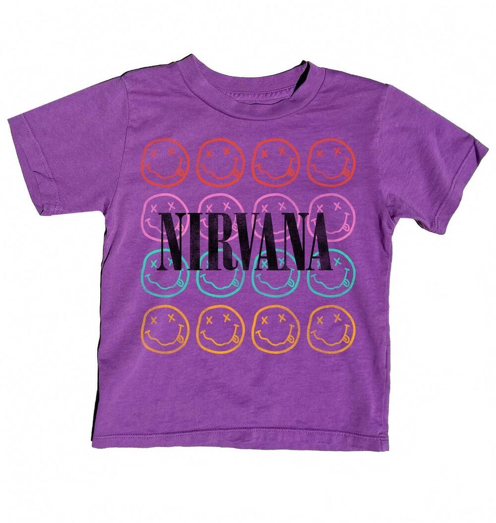 NEW ROWDY SPROUT kids diggity nirvana smiley tee in purple